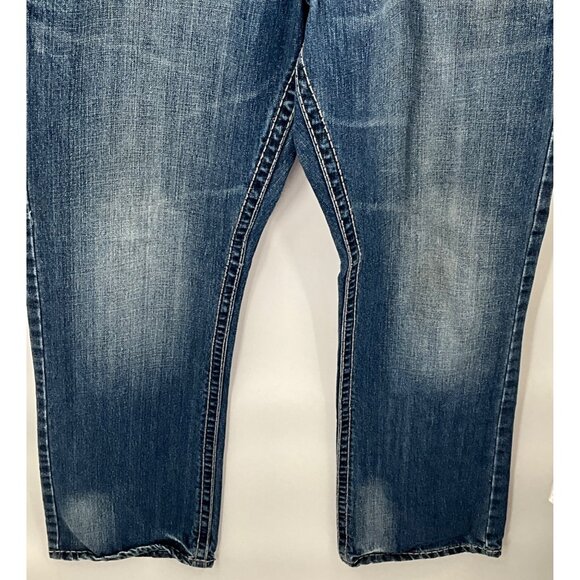 Rock 47 By Wrangler Blue Boot Cut Jeans 33x32 Mens Denim Pants - Picture 7 of 10